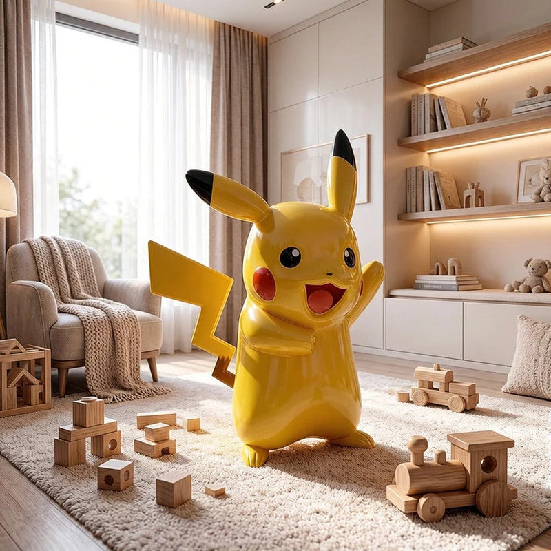 Sculpture Pikachu Artistique – Pièce Déco Indoor & Outdoor Haut de Gamme