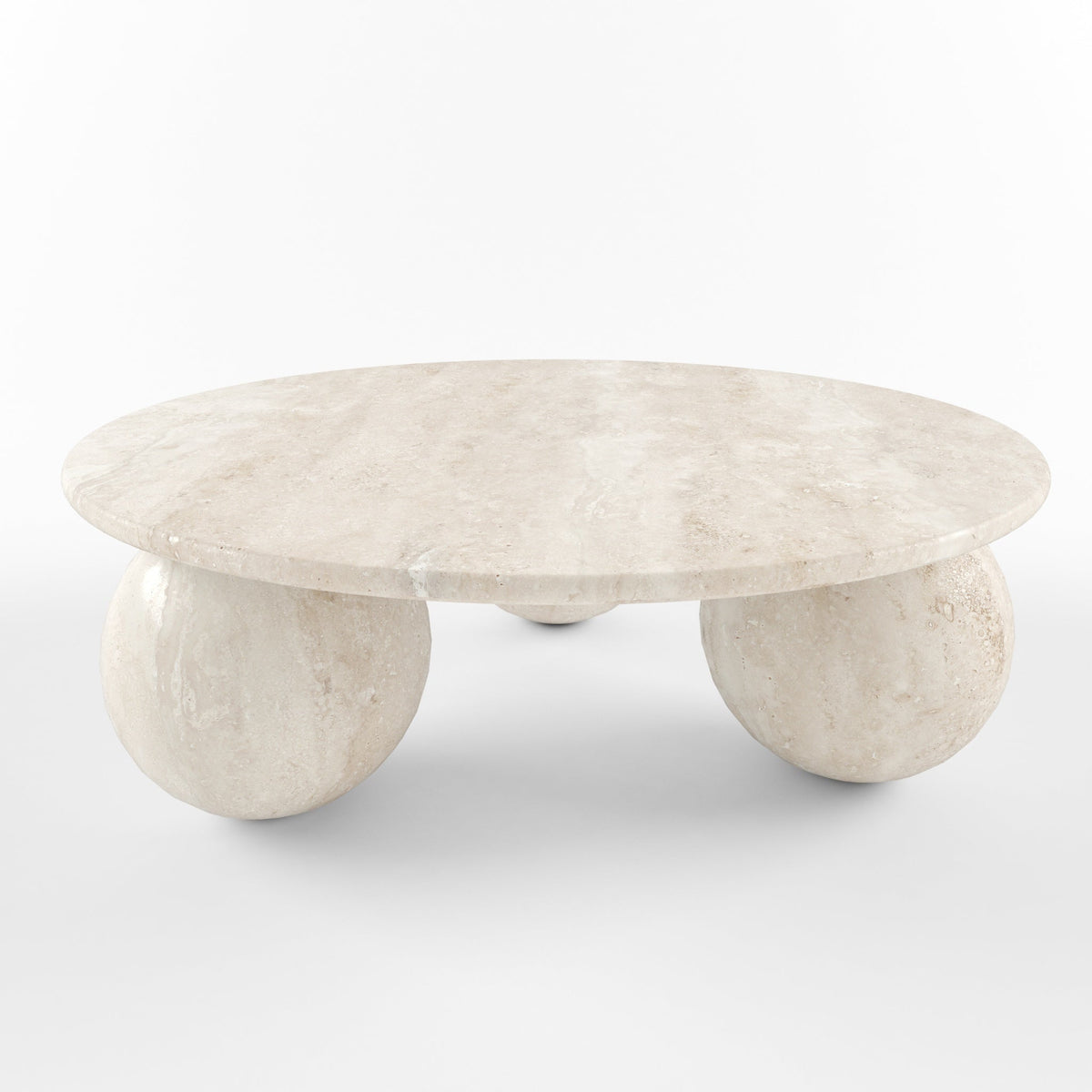 Table Basse Lunae — Travertin
