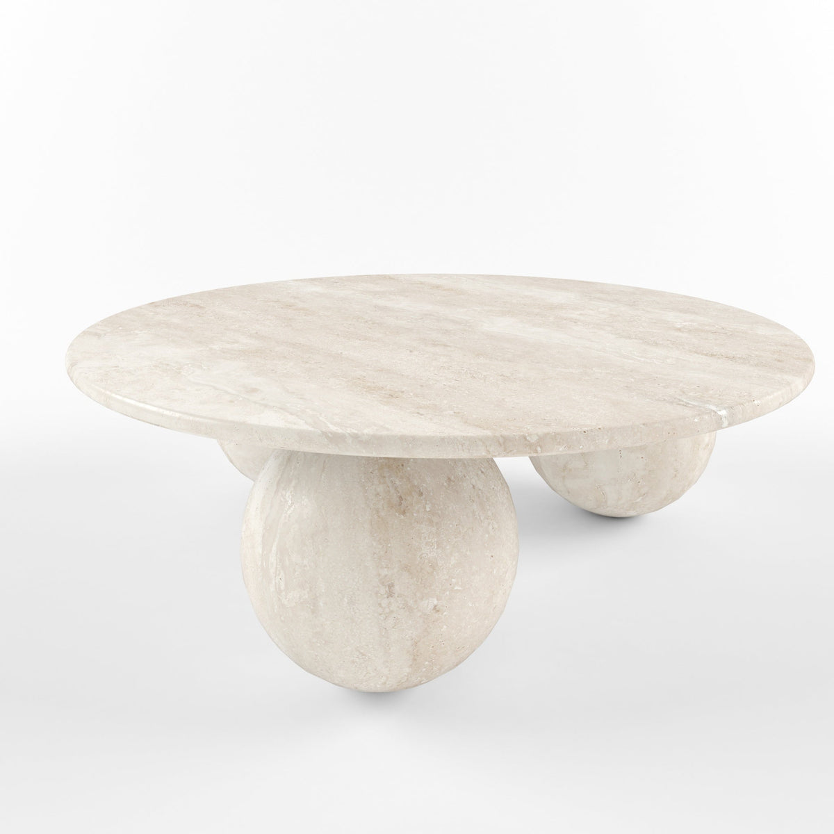 Table Basse Lunae — Travertin en situation