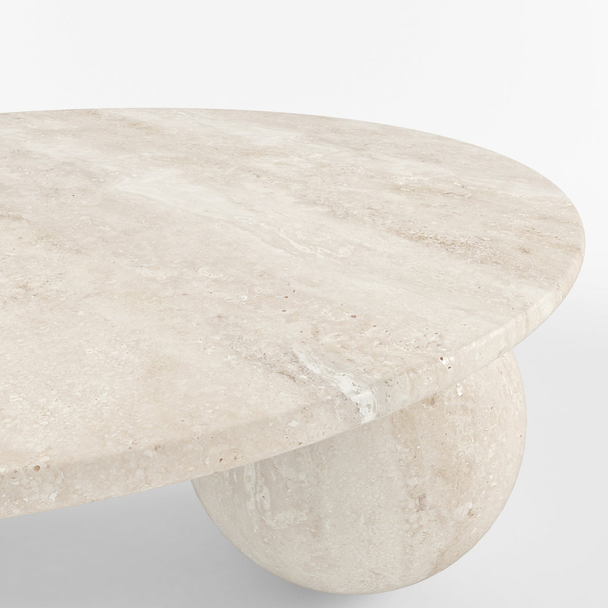 Table Basse Norvane — Travertin