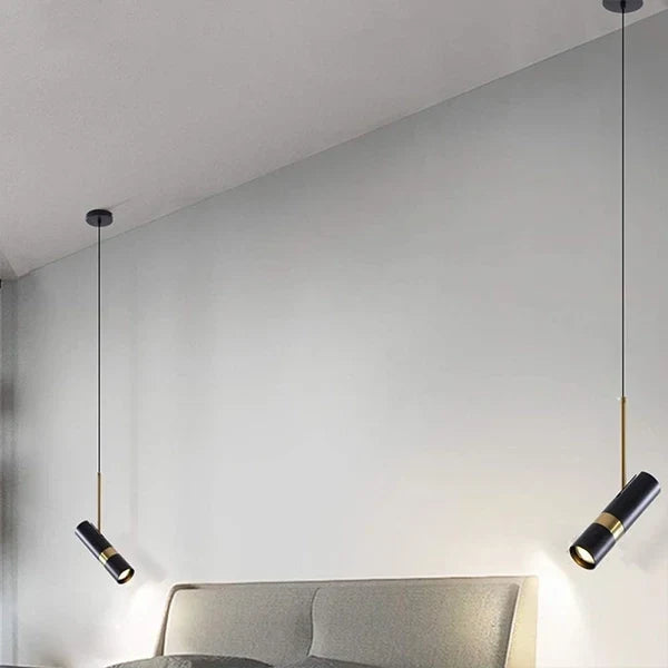 Suspension LED tube cylindrique