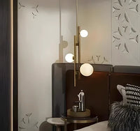 Suspension moderne à 3 globes en verre pour plafond bas