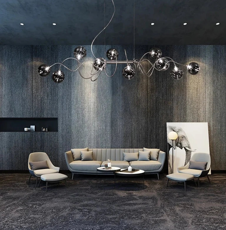 Suspension Branching Bubble – Smoke Glass