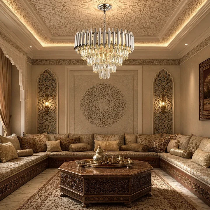 Lustre Cristal traditionnel argent