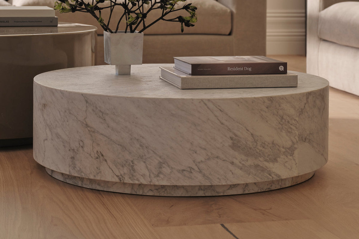 Table Basse Norwich — Marbre Carrare