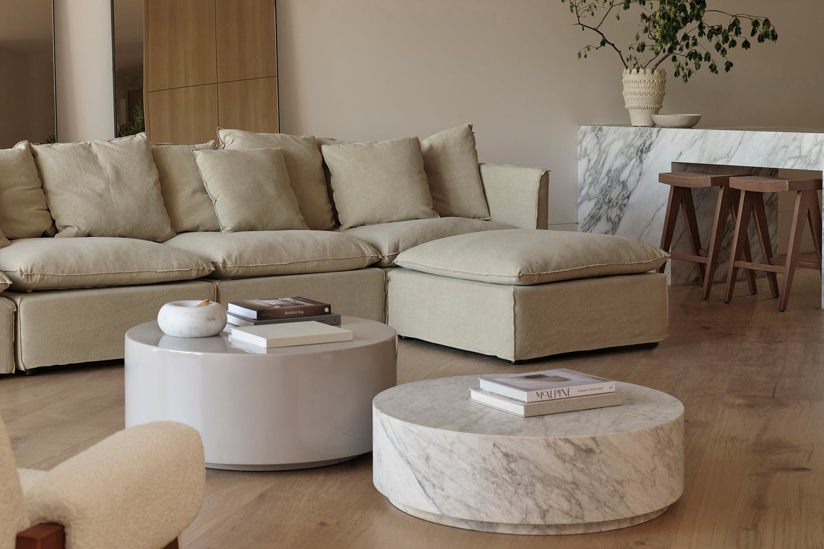 Table Basse Norwich — Marbre Carrare