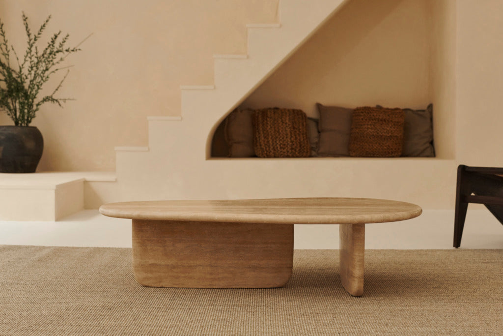 Table Basse Park — Travertin en situation