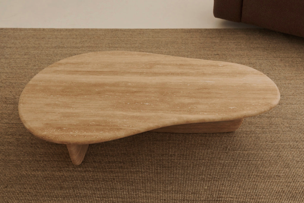 Table Basse Park — Travertin, détail