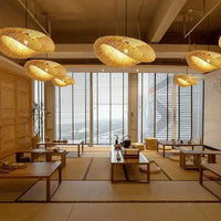 Lustre en osier Zen bambou