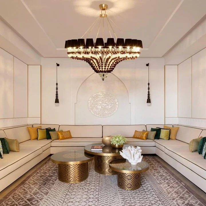 Lustre chandelier moderne, branches noires