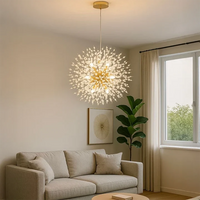Lustre Lavande en doré à cristaux