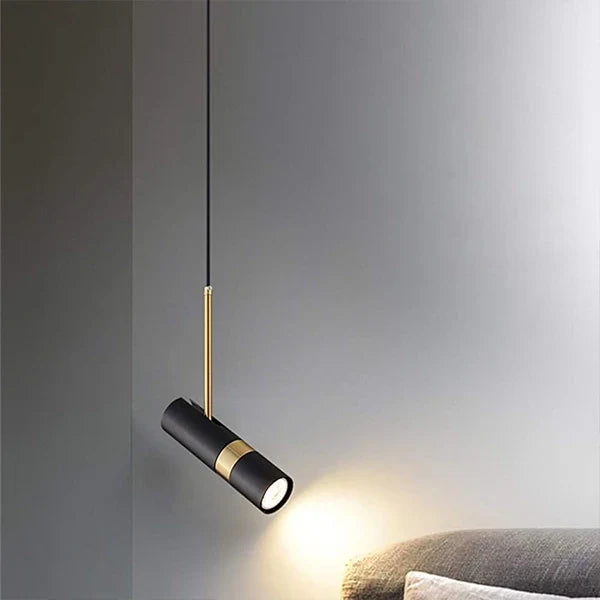 Suspension LED tube cylindrique, détail