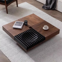 ASTANA Table basse carrée avec rangement caché 100 x 100 cm