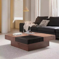 ASTANA Table basse carrée avec rangement caché 100 x 100 cm