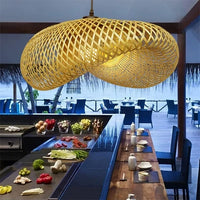 Lustre en osier Zen bambou