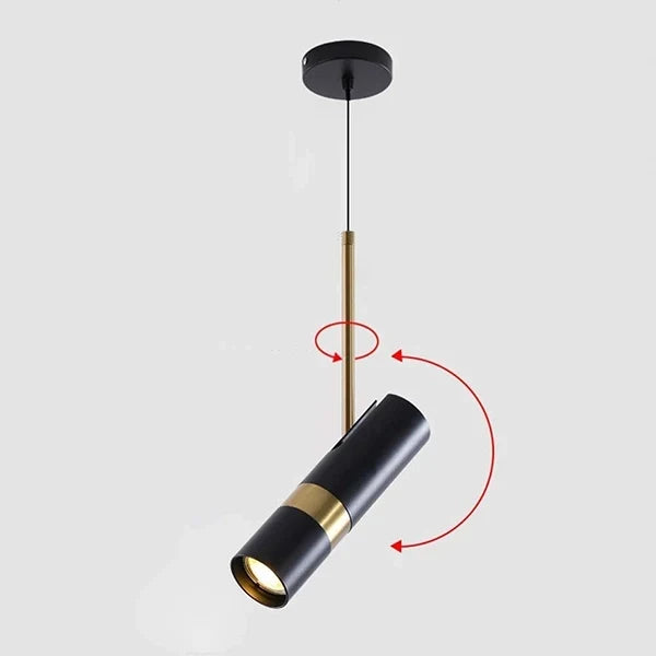 Suspension LED tube cylindrique, vue d'ensemble