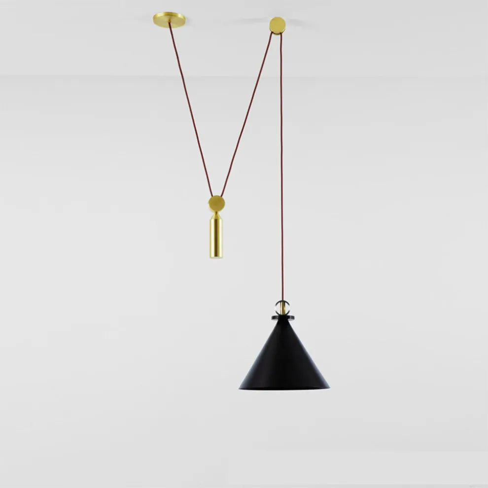 Suspension à poulie contemporaine