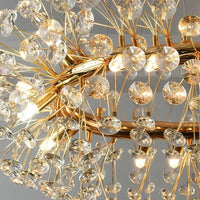 Lustre Safran à cristaux pour salon moderne