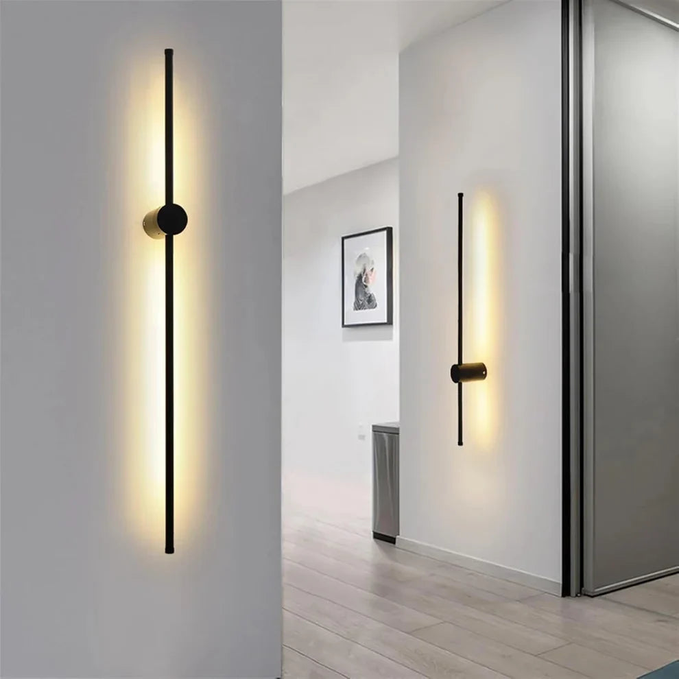 Applique murale LED linéaire noire