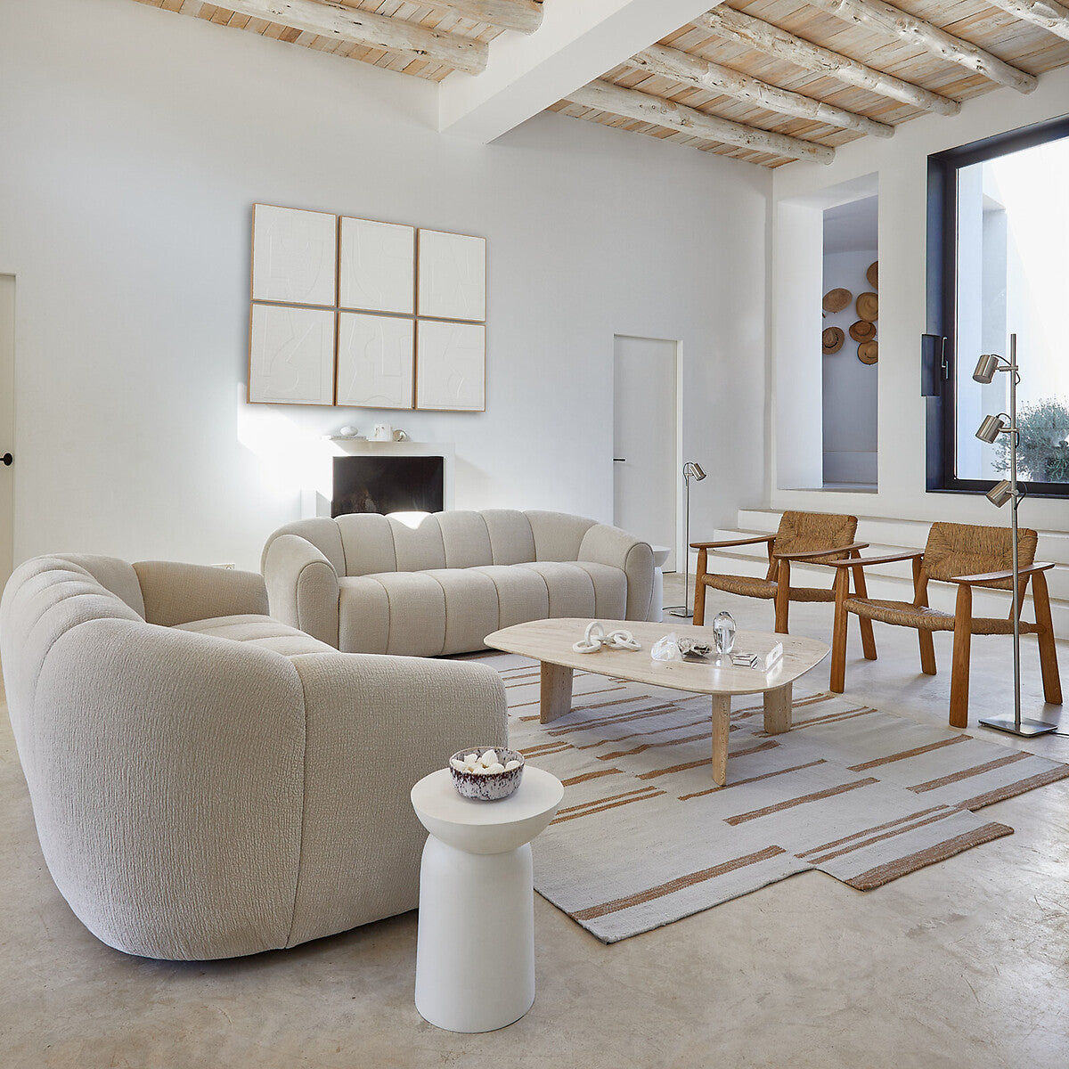 Table Basse Espo — Travertin, détail