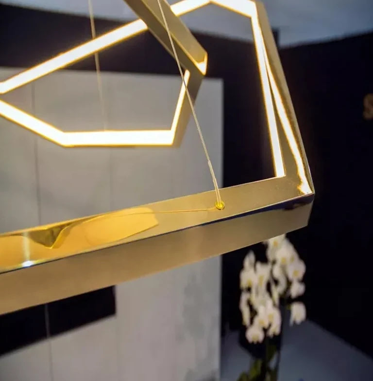 Lustre géométrique Hexa-Luxe