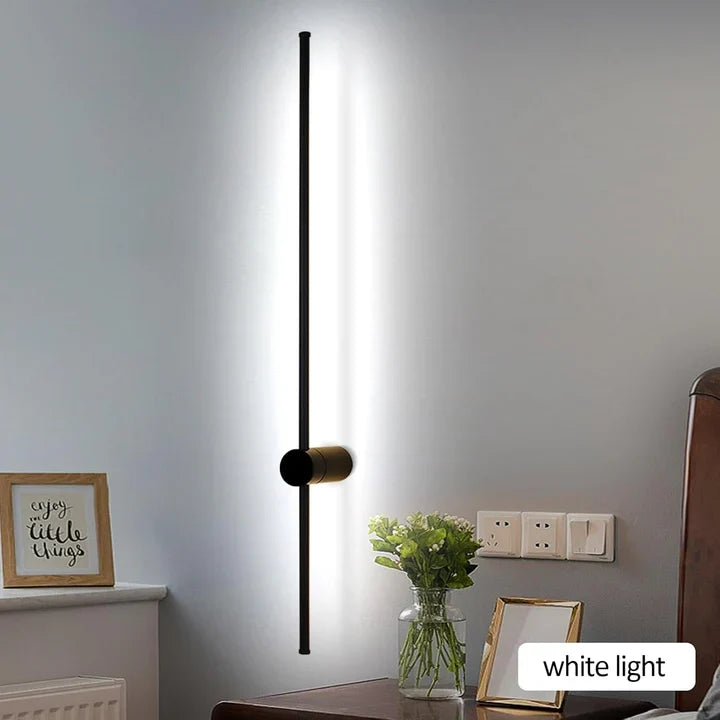 Applique murale LED linéaire noire