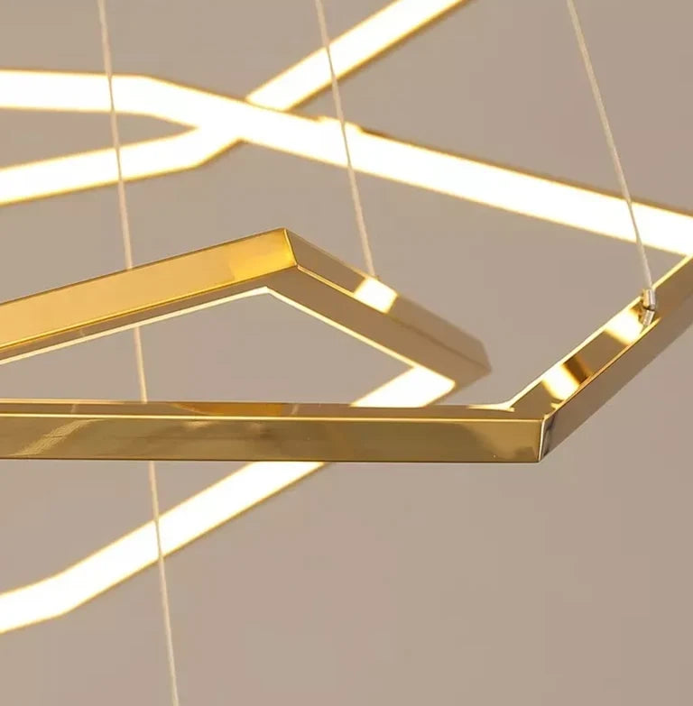 Lustre géométrique Hexa-Luxe