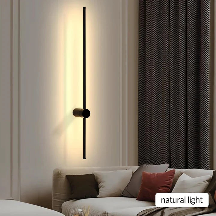 Applique murale LED linéaire noire