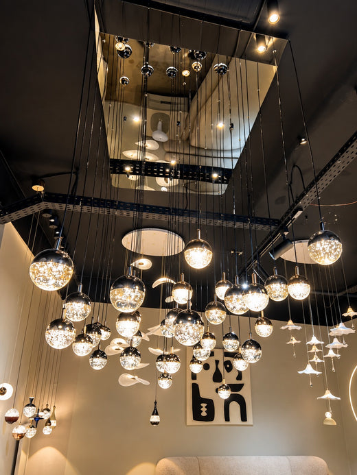 Lustre Costellazione — Pluie de sphères de cristal – vue 1