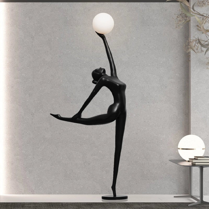Sculpture Lampadaire Danseuse Équilibre