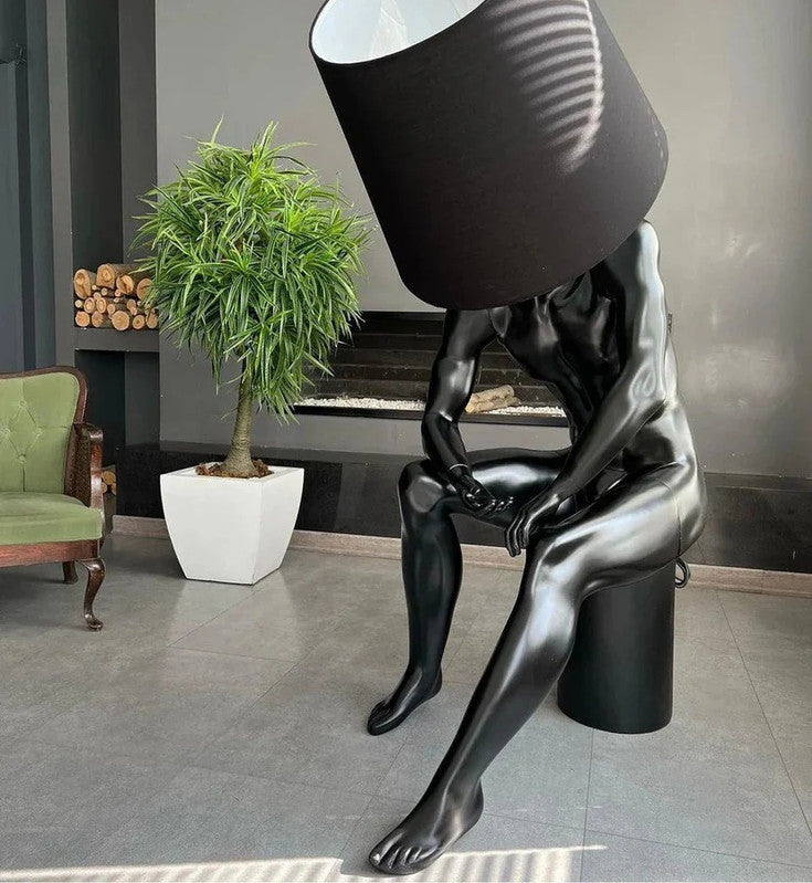 Sculpture Homme Assis – L'Homme Lumière