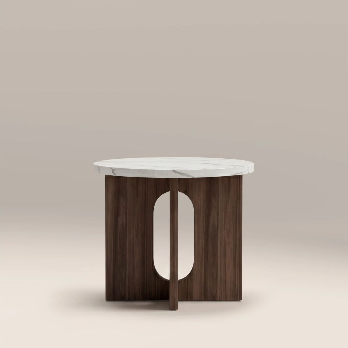 Table d'Appoint Moreton — Marbre & Noyer
