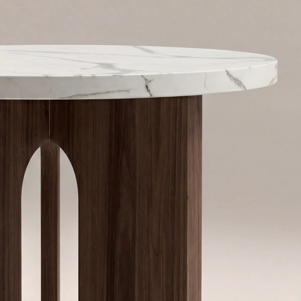 Table d'Appoint Ulmara — Marbre & Noyer