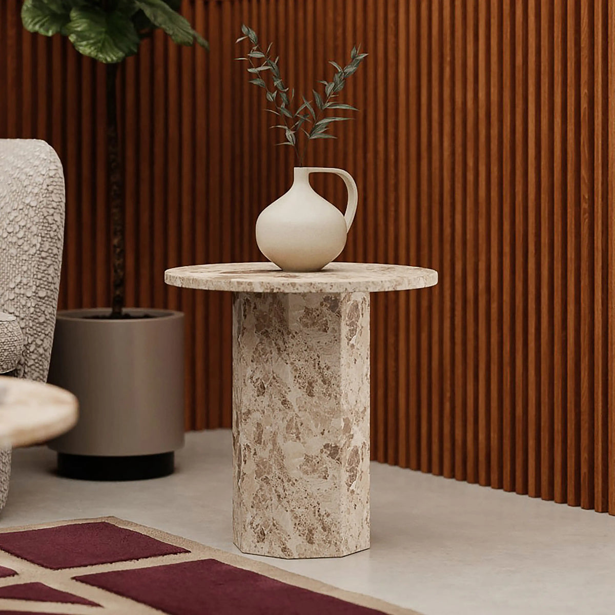 Table d'Appoint Orsolya — Marbre Latte