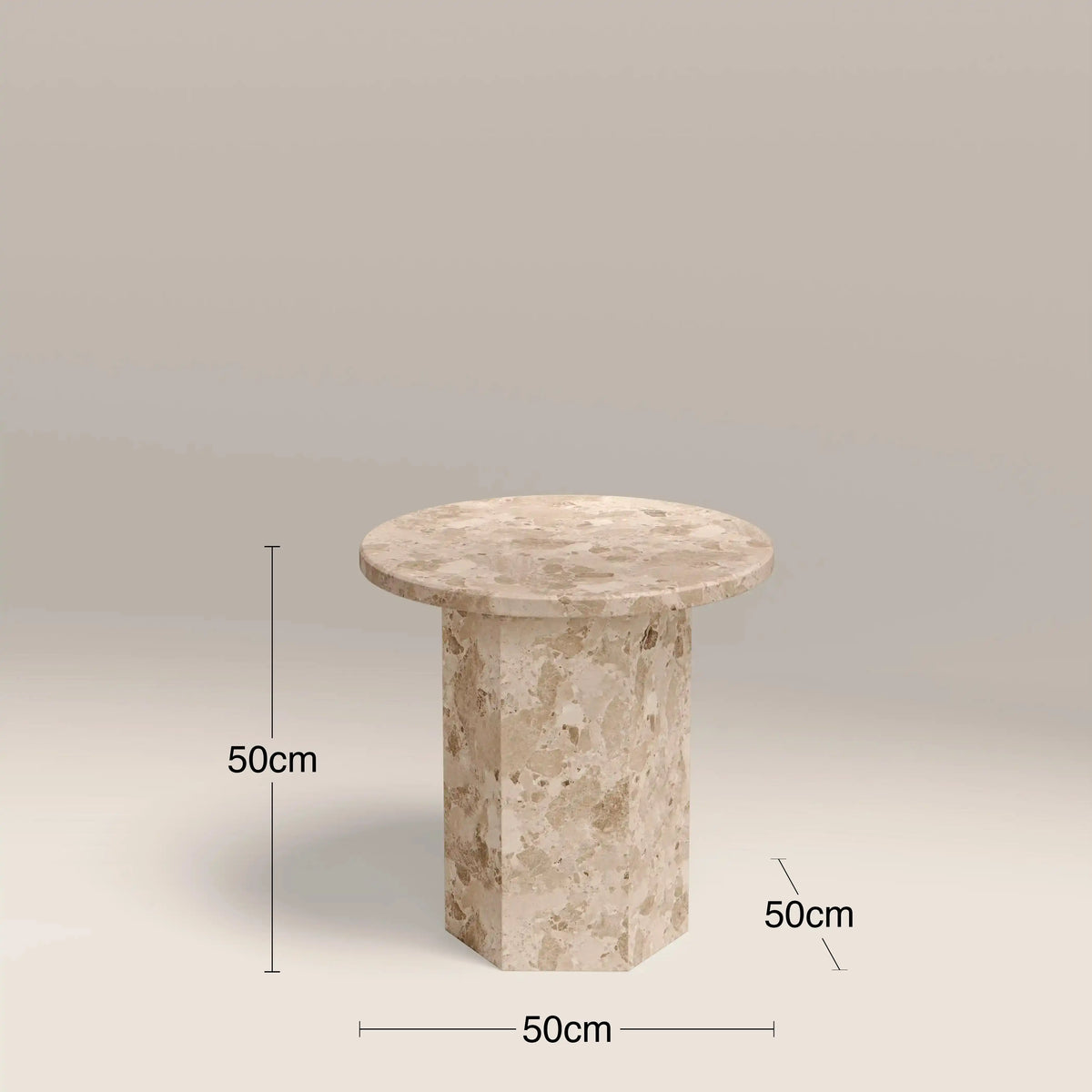 Table d'Appoint Orsolya — Marbre Latte
