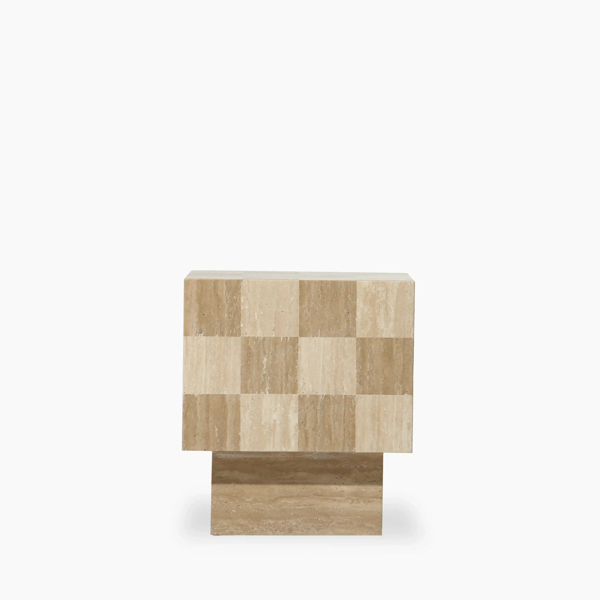 Table d'Appoint Chess — Travertin, détail