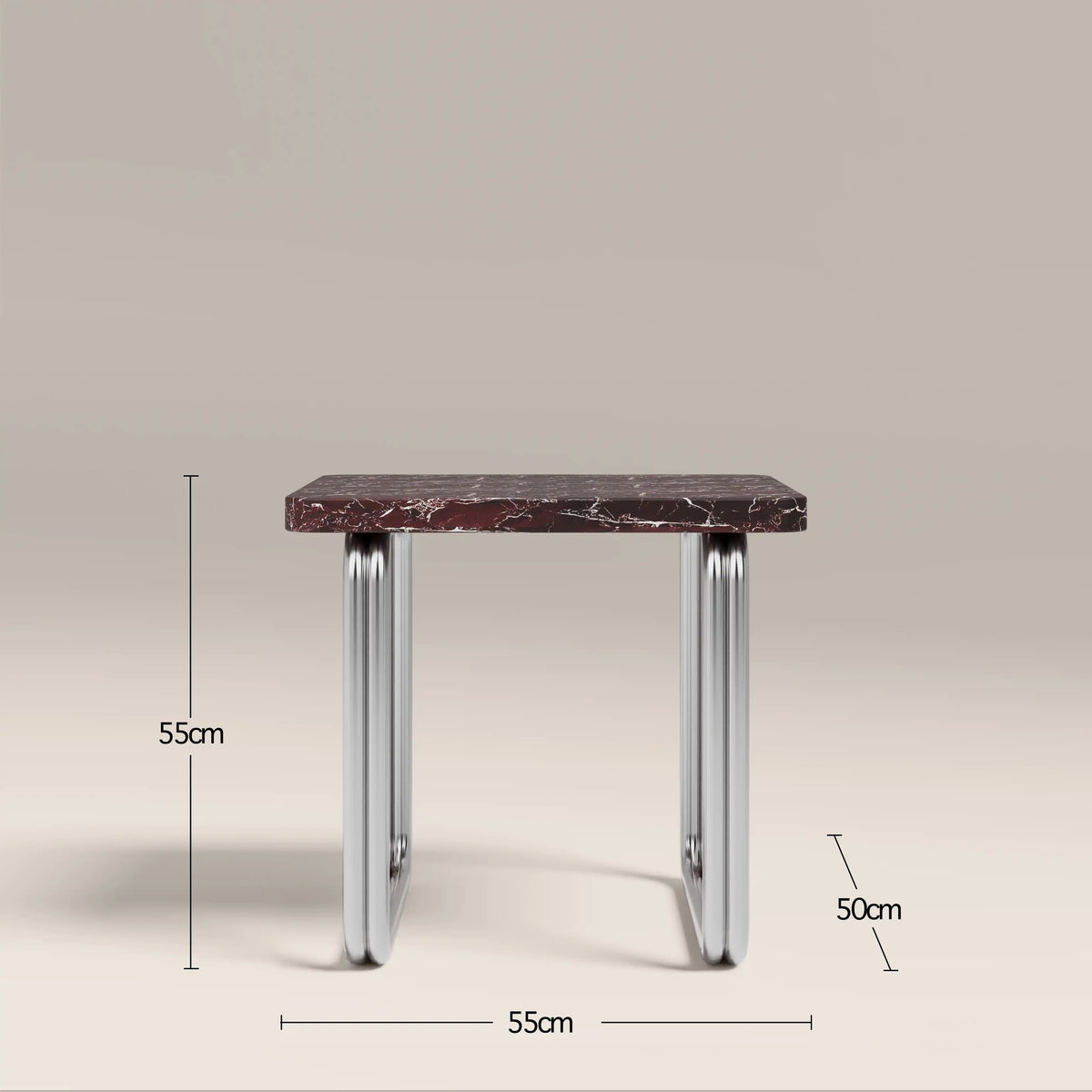 Table d'Appoint Esmara — Marbre Rosso Levanto