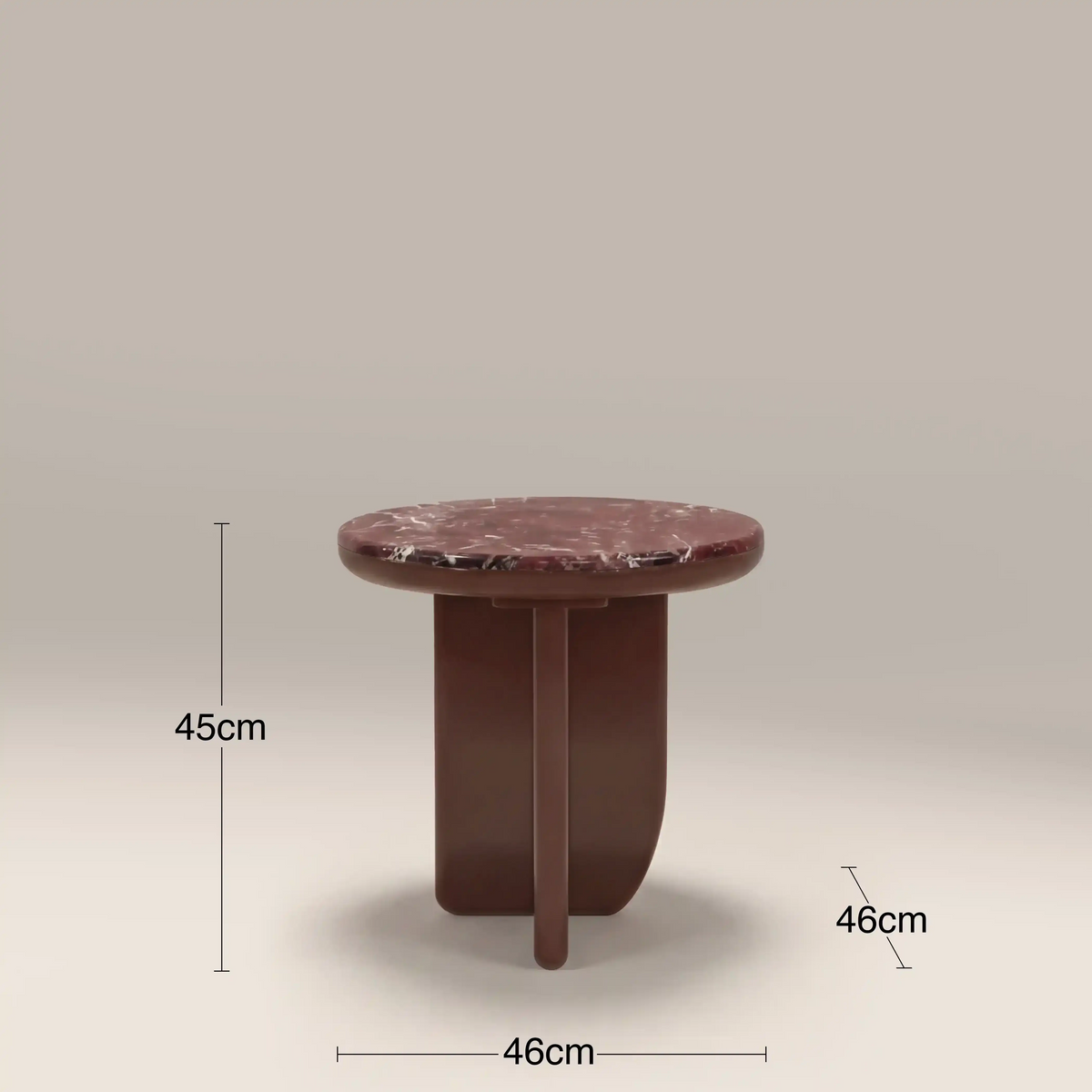 Table d'Appoint Ivano — Marbre Bordeaux