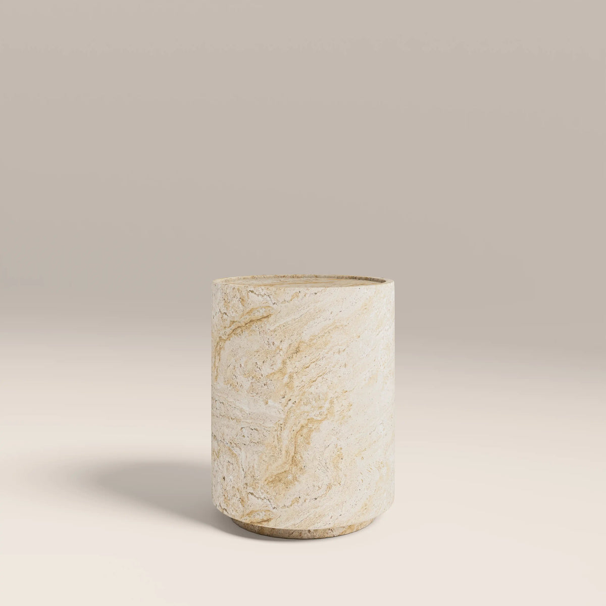Table d'Appoint Ingrid — Travertin, détail
