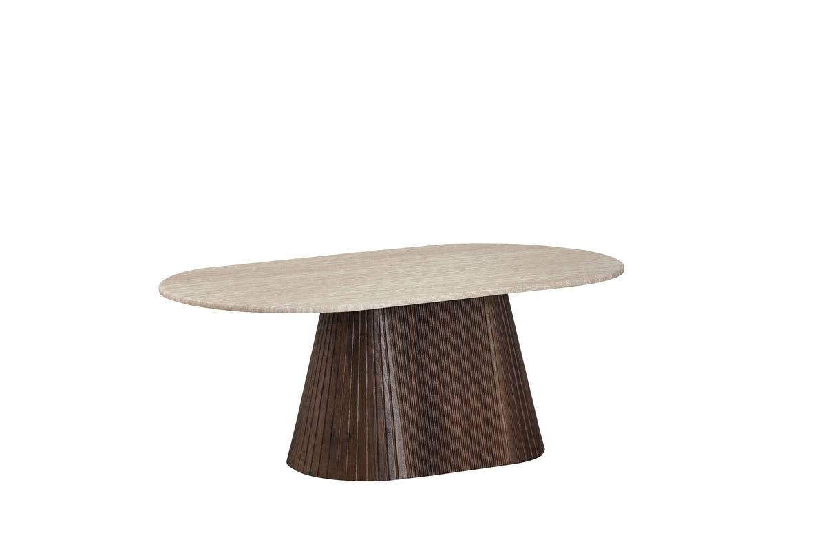Table Basse Solene — Travertin, Dimension & Finition