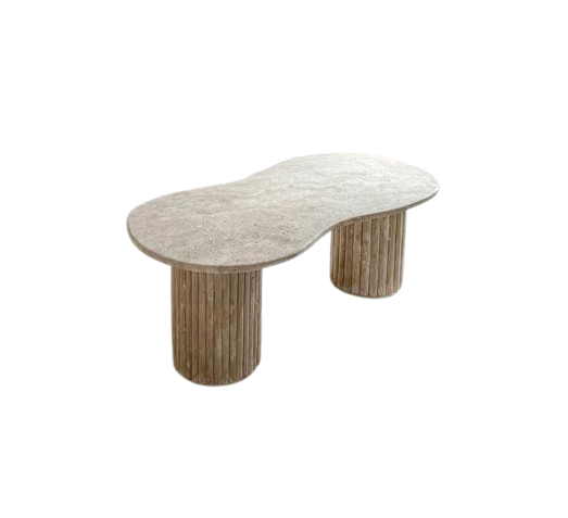 Table Basse Custa — Travertin