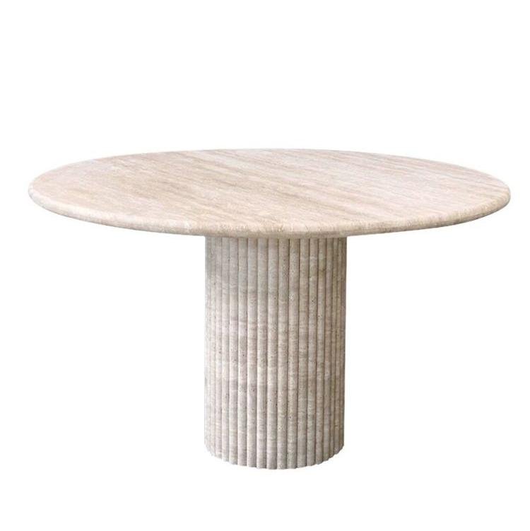 Table Ronde Hannah — Travertin