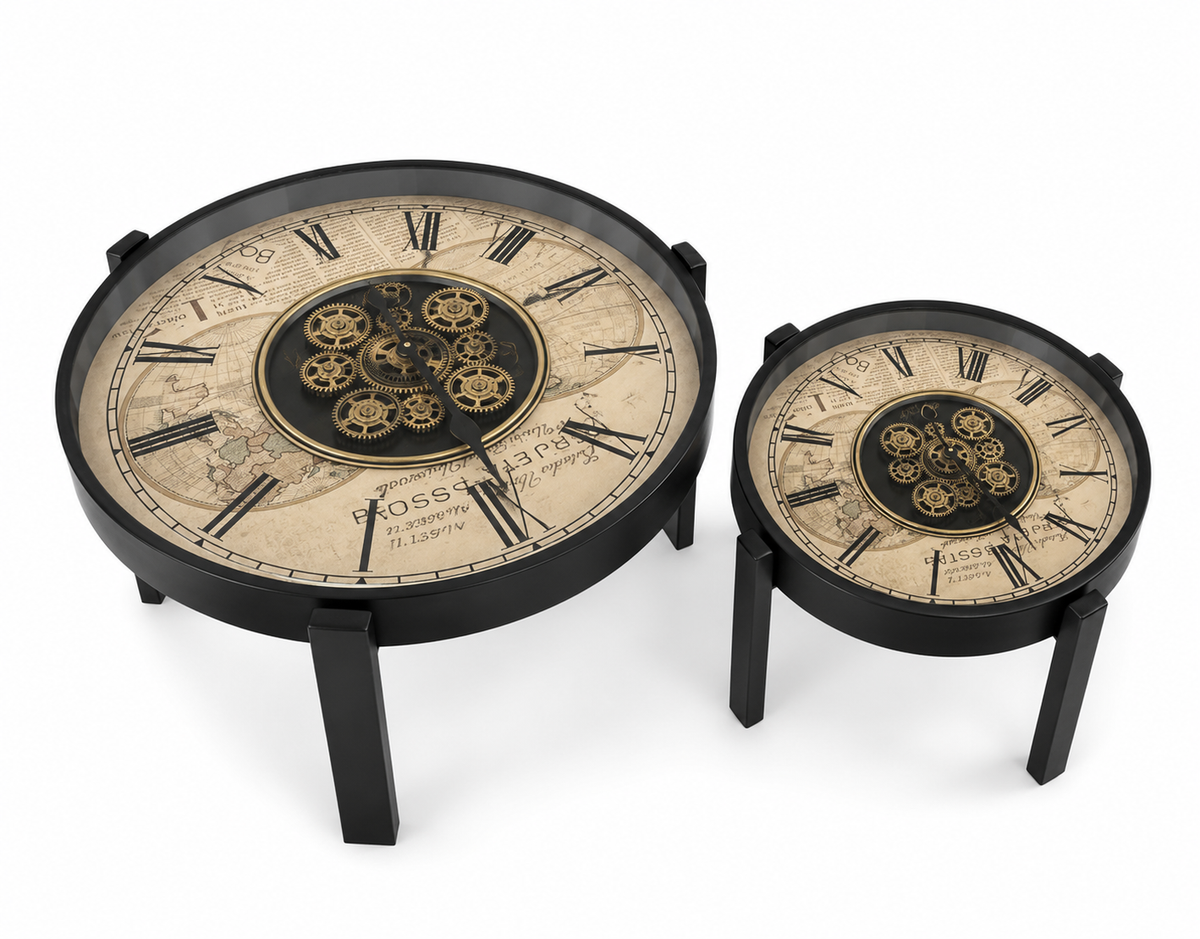Table d'appoint Time avec horloge intégrée