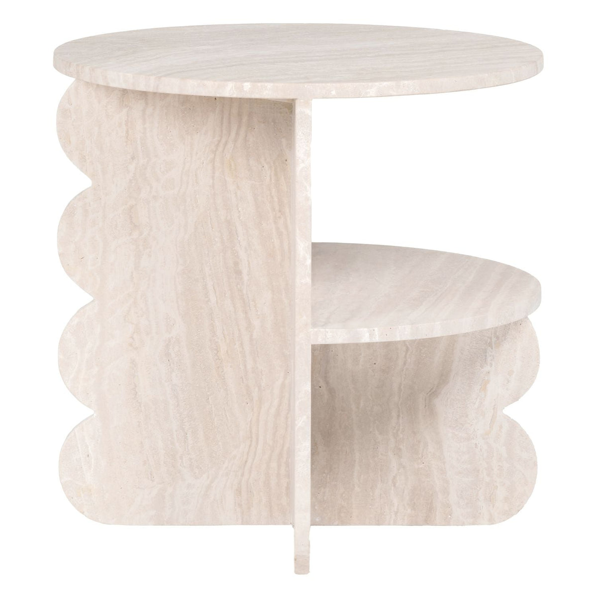 Table d'Appoint Kaira — Travertin, détail