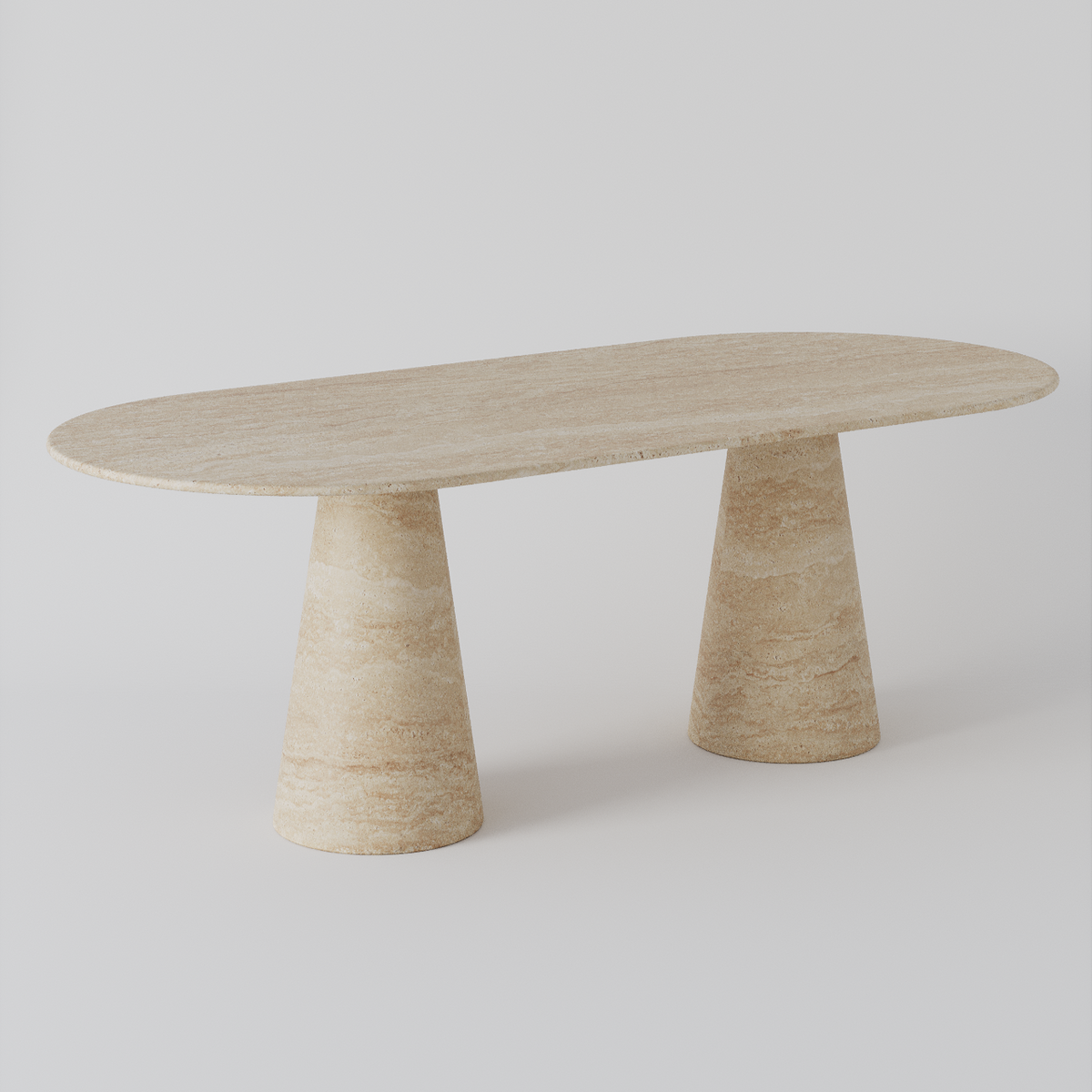 Table à Manger Belova — Travertin Beige en situation