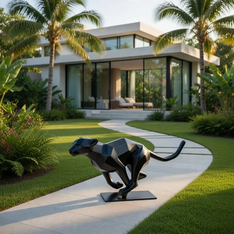 Panthère en Action – Sculpture Design Monumentale Intérieur & Extérieur