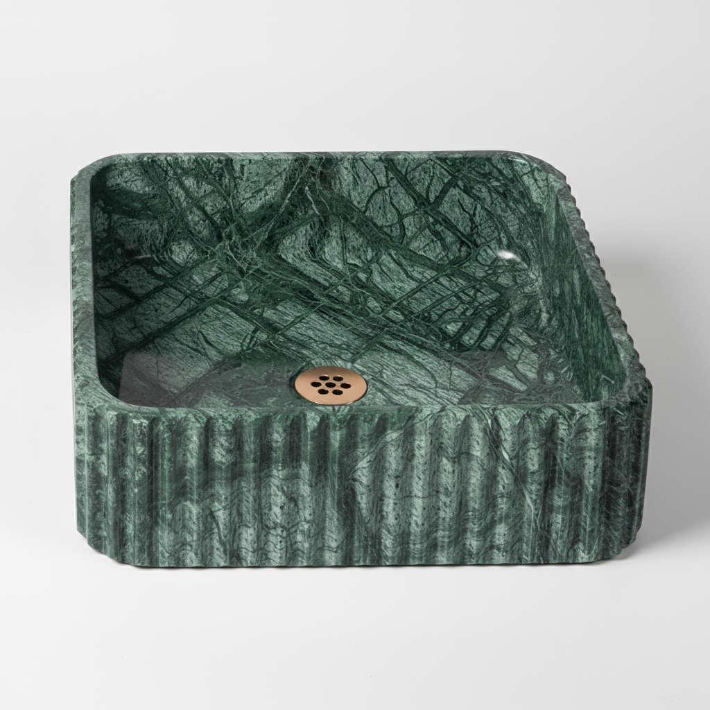 Vasque Marble Verde carrée