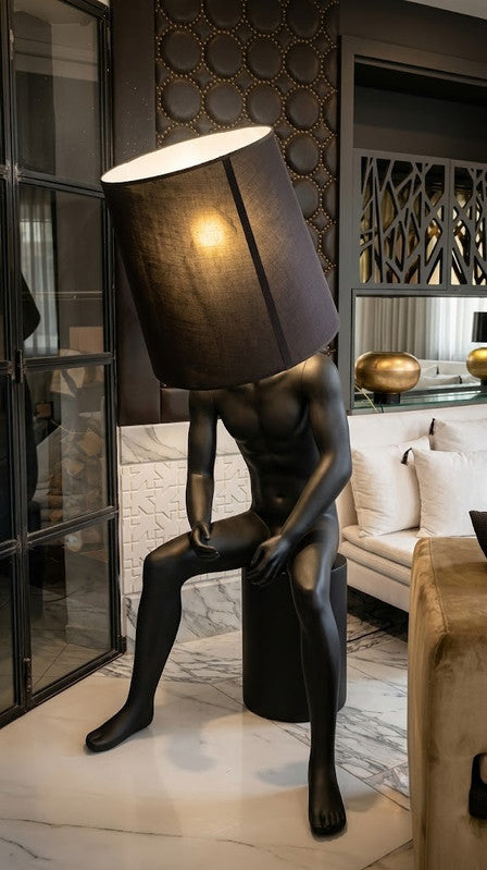 Sculpture Homme Assis – L'Homme Lumière