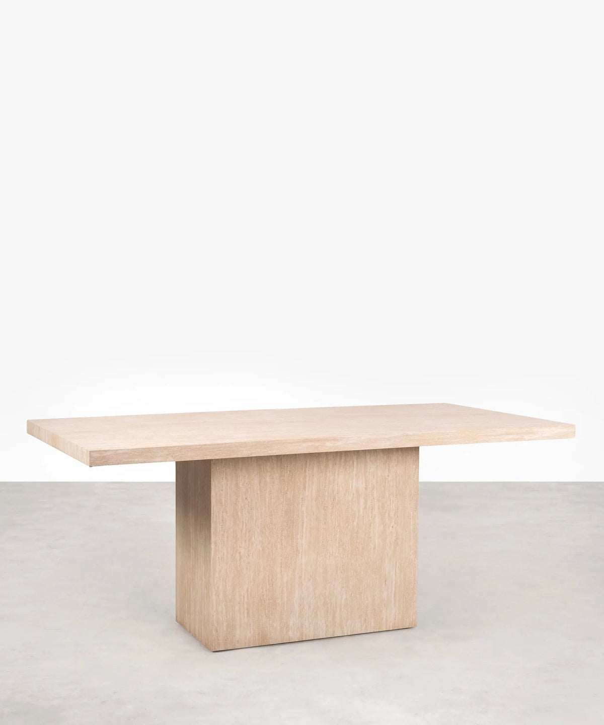 Table à Manger Roma — Travertin, Dimensions & Finitions, détail
