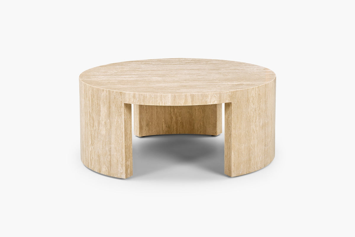 Table Basse Marin — Travertin
